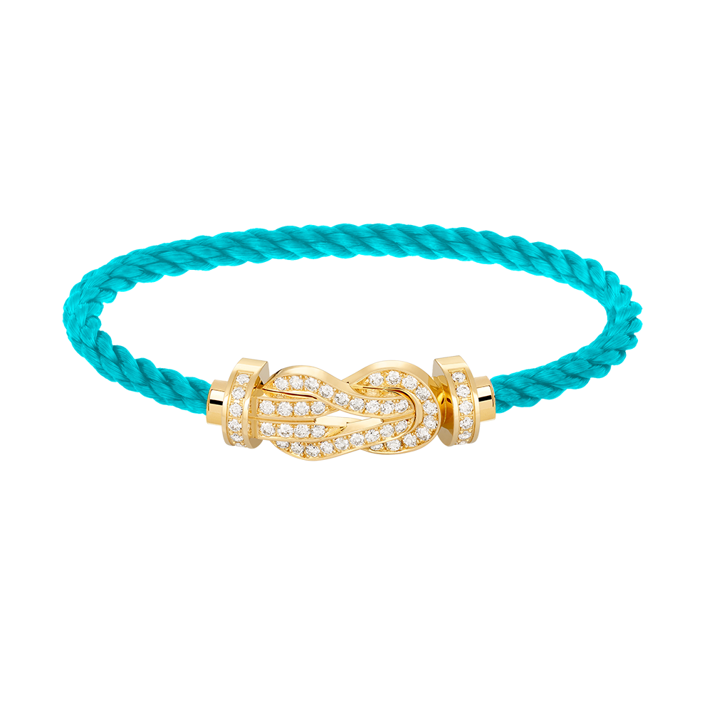 [Super CiCi ]CHANCE LARGE 8 FIGURE BUCKLE FULLDIAMOND BRACELET GOLD
