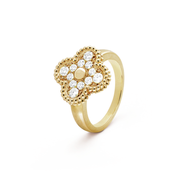 [Super CiCi ]CLOVER DIAMOND RING