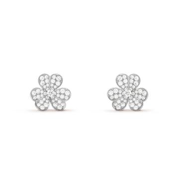 [Super CiCi ]CLOVER COMOS DIAMOND EARRINGS SILVER