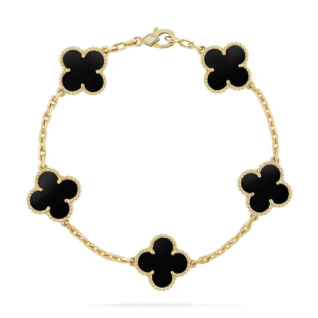 [Super CiCi ] CLOVER 5 MOTIF ONYXS BRACELET COLLECTION