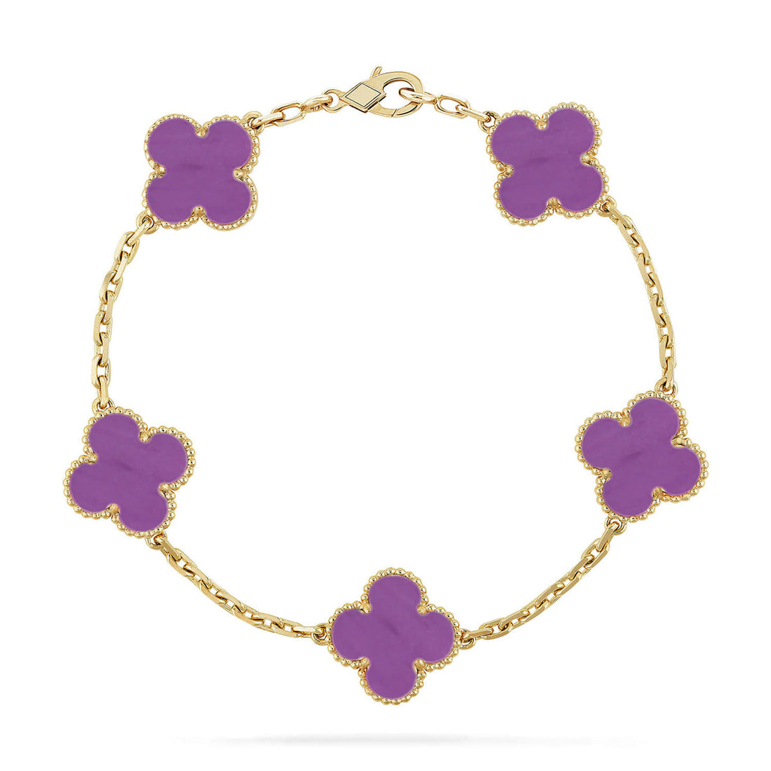 [Super CiCi ] CLOVER 5 MOTIF VIOLET BRACELET COLLECTION