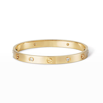 [Super CiCi ]LOVE BRACELET 6.1MM 4 DIAMONDS