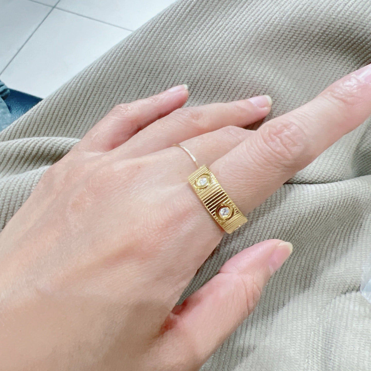 [Super CiCi]LOVE 6.5MM UNLIMITED RING, 6 DIAMONDS