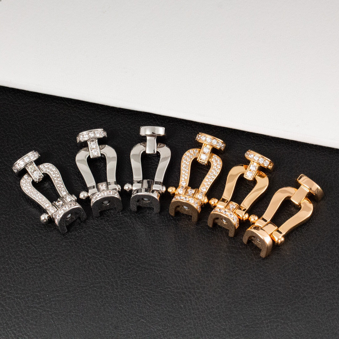 [Super CiCi ]FORCE LARGE HORSESHOE FULL DIAMOND BRACELET GOLD