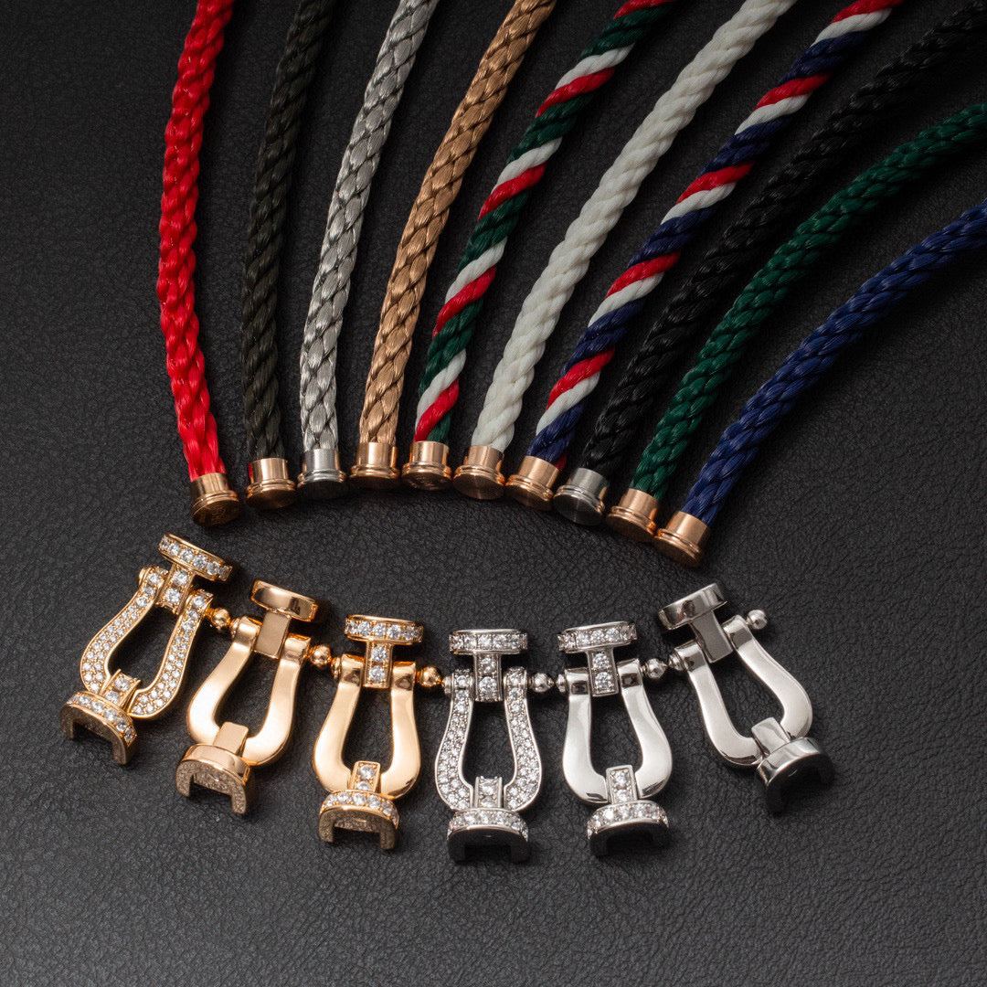 [Super CiCi ]FORCE LARGE HORSESHOE FULL DIAMOND BRACELET ROSE GOLD