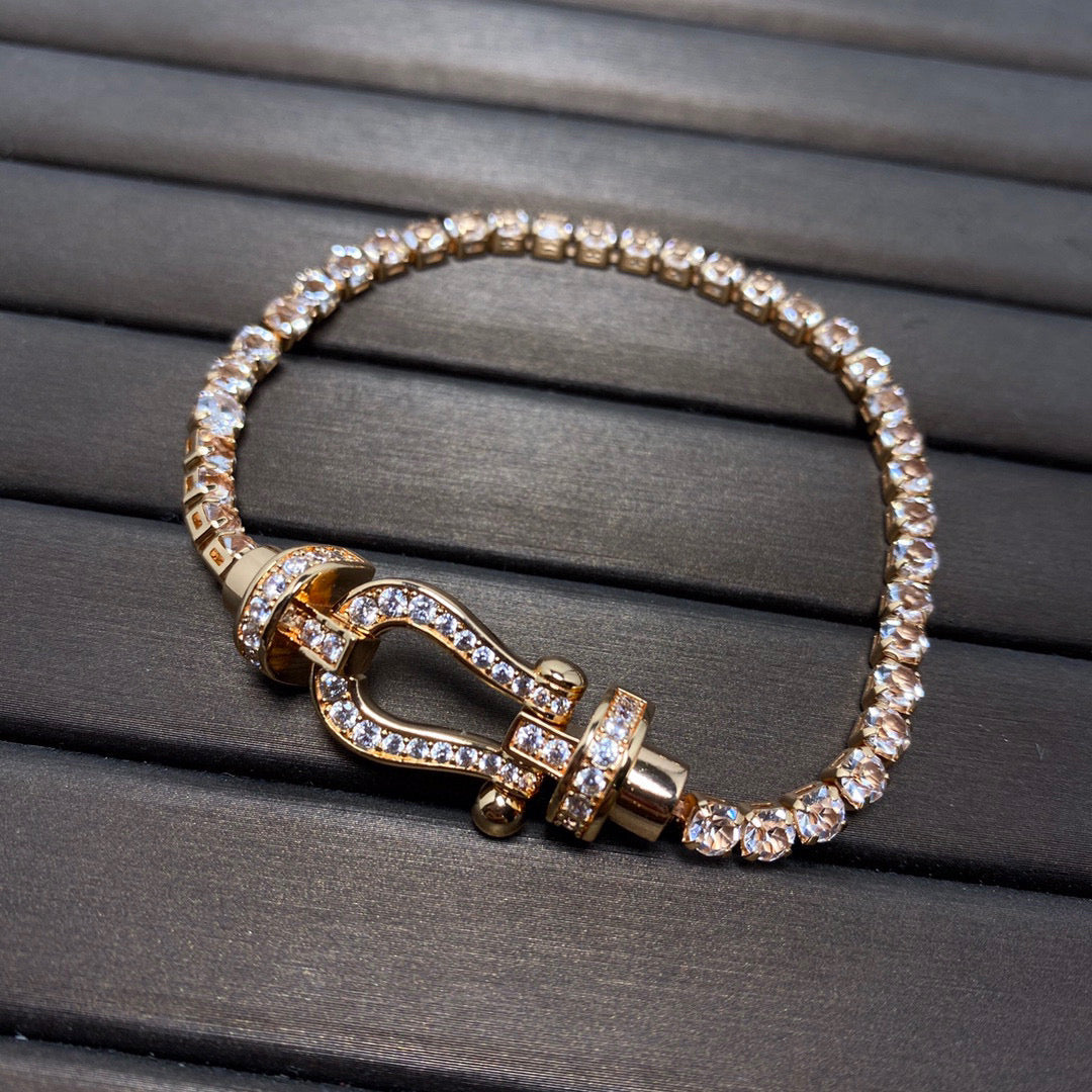 [Super CiCi ]FORCE  HORSESHOE  DIAMOND TENNIS BRACELET
