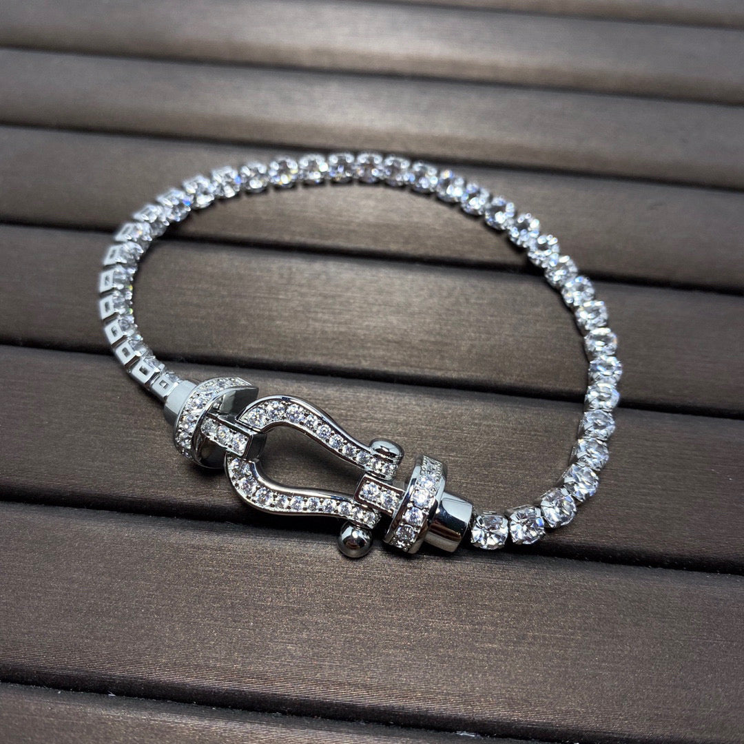 [Super CiCi ]FORCE  HORSESHOE  DIAMOND TENNIS BRACELET