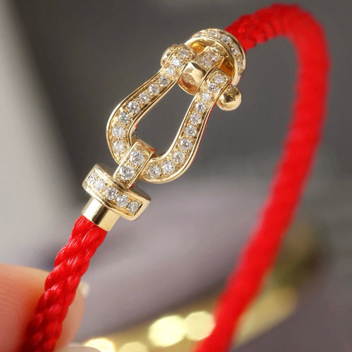 [Super CiCi ]FORCE LARGE HORSESHOE FULL DIAMOND BRACELET ROSE GOLD