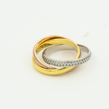 [Super CiCi ]TRINITY RING GOLD PINK GOLD SILVER DIAMONDS