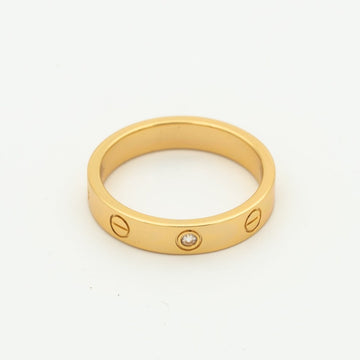 [Super CiCi ]LOVE RING 4MM 1 DIAMOND PINK GOLD