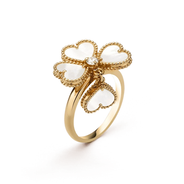 [Super CiCi ]SWEET CLOVER WHITE MOP RING