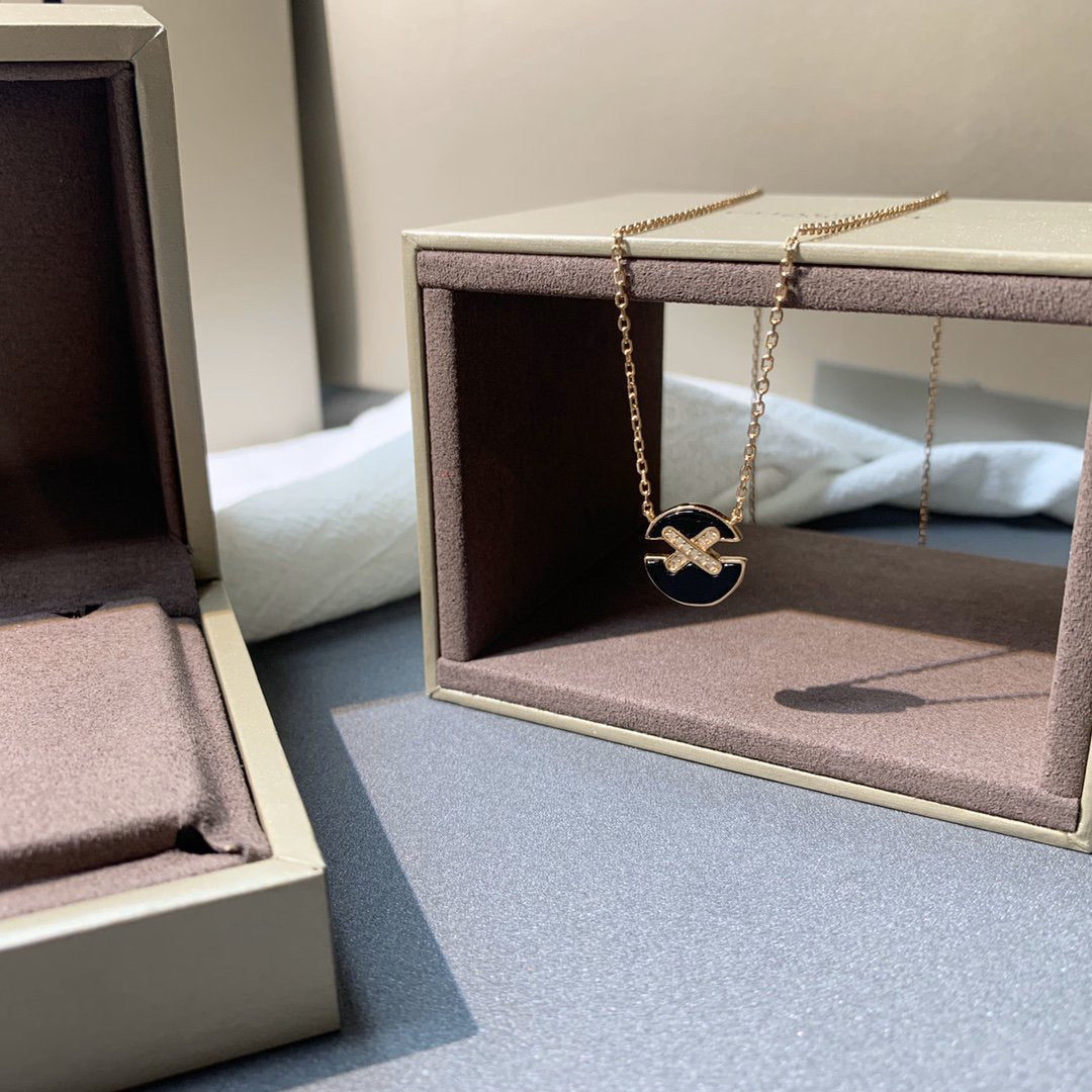 [Super CiCi ]JEUX DE PINK GOLD DIAMOND NECKLACE