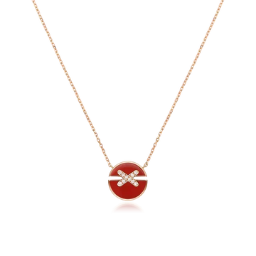 [Super CiCi ]JEUX DE ROSE GOLD DIAMOND NECKLACE