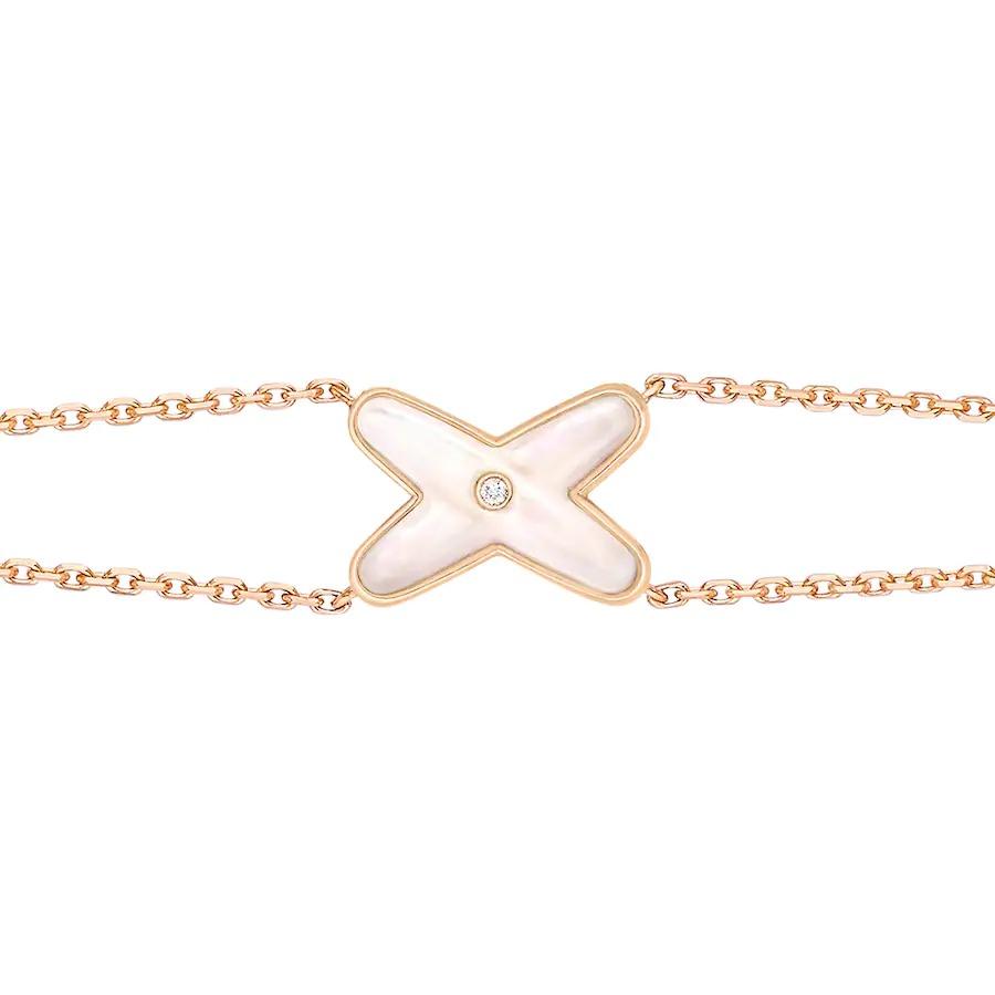 [Super CiCi ]JEUX BRACELET WHITE MOP PINK GOLD 1 DIAMOND