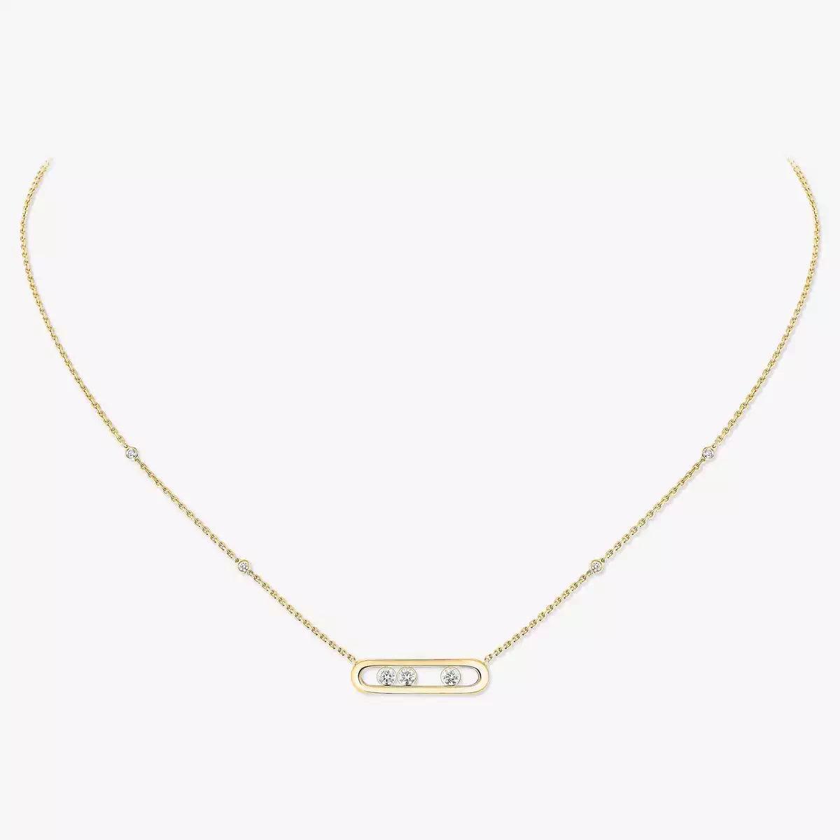[Super CiCi] Baby Move Gold Diamond Necklace
