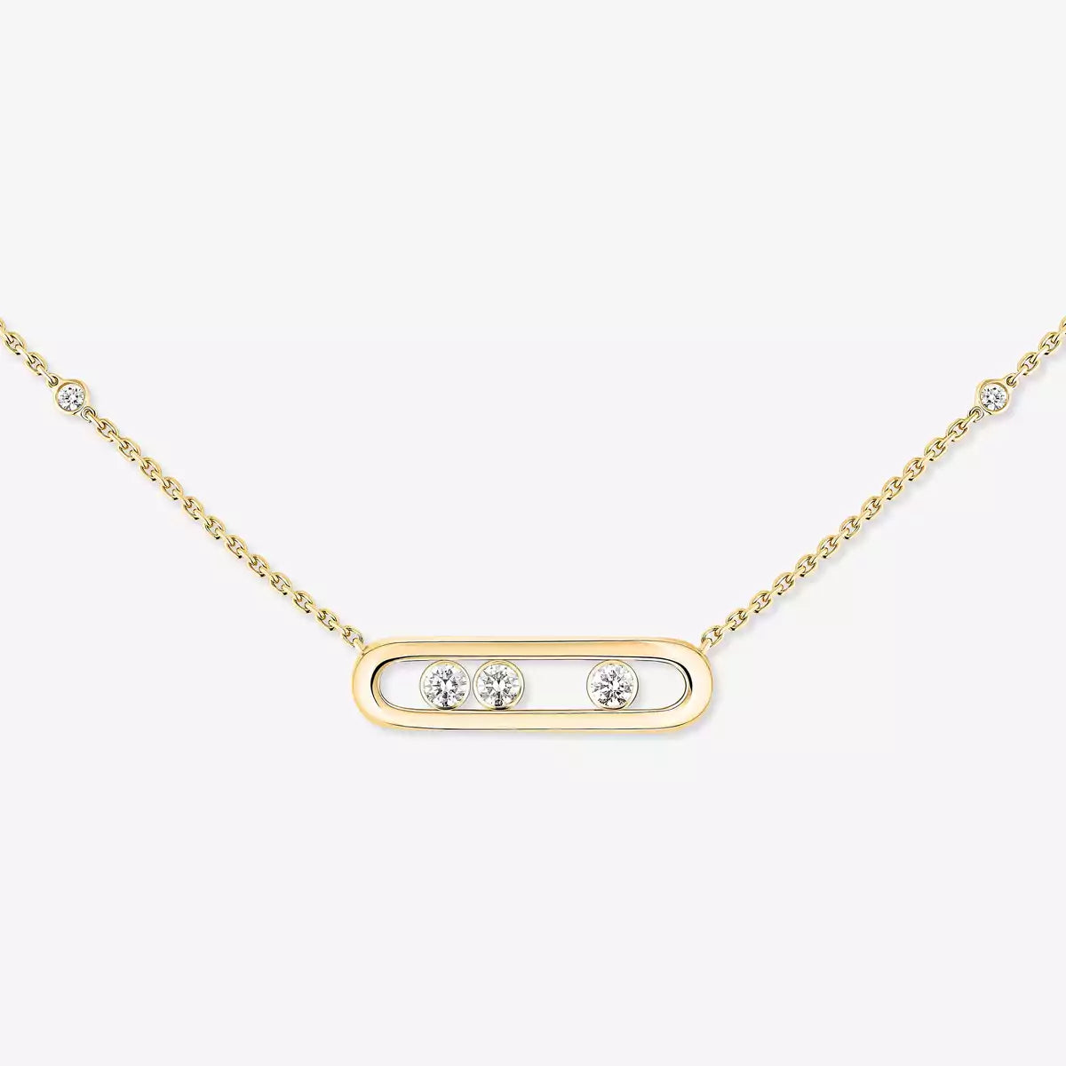 [Super CiCi] Baby Move Gold Diamond Necklace