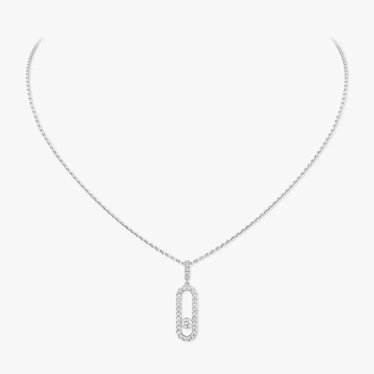 [Super CiCi]Move Uno Diamond Necklace in Rose Gold