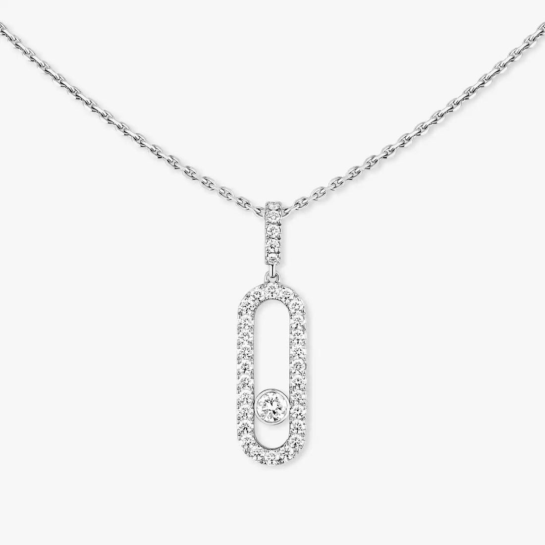 [Super CiCi]Move Uno Diamond Necklace in Rose Gold