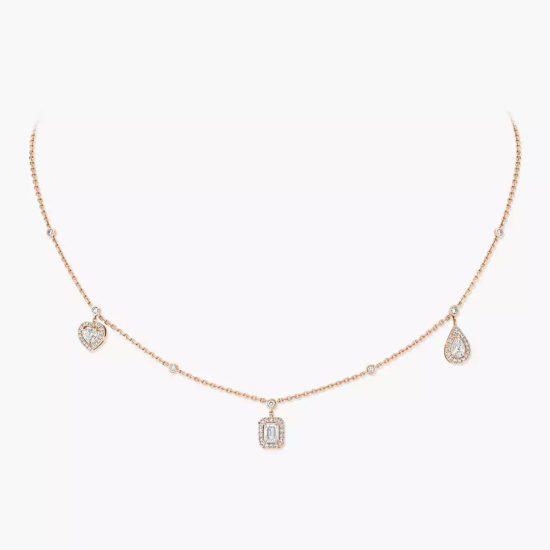 [Super CiCi]My Twin Diamond Necklace in Silver