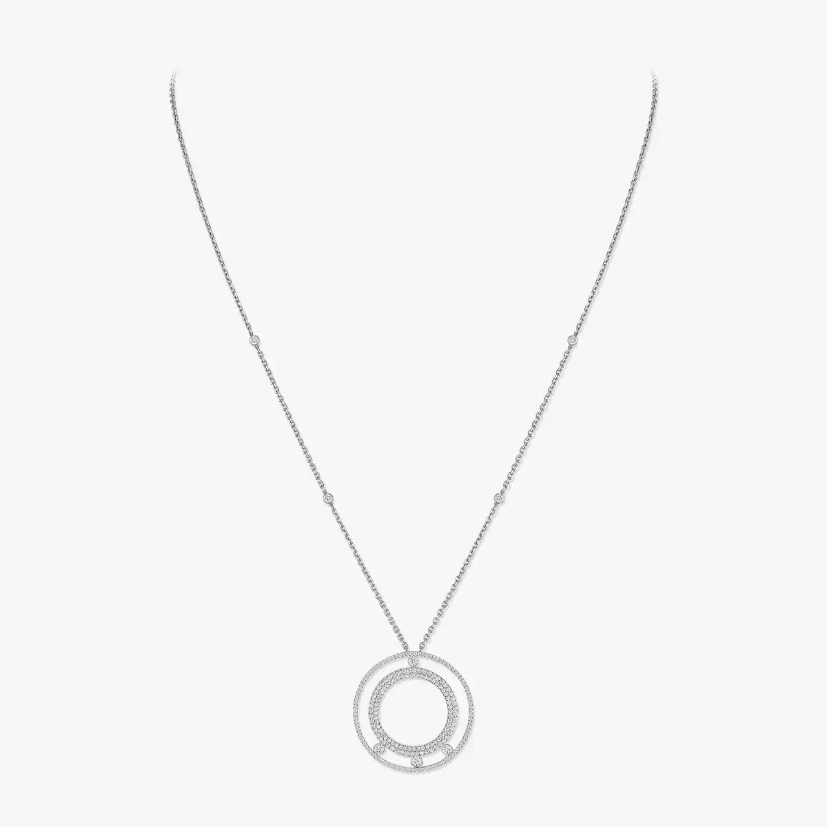 [Super CiCi]Move Romane Long Pave_-Set Diamond Necklace