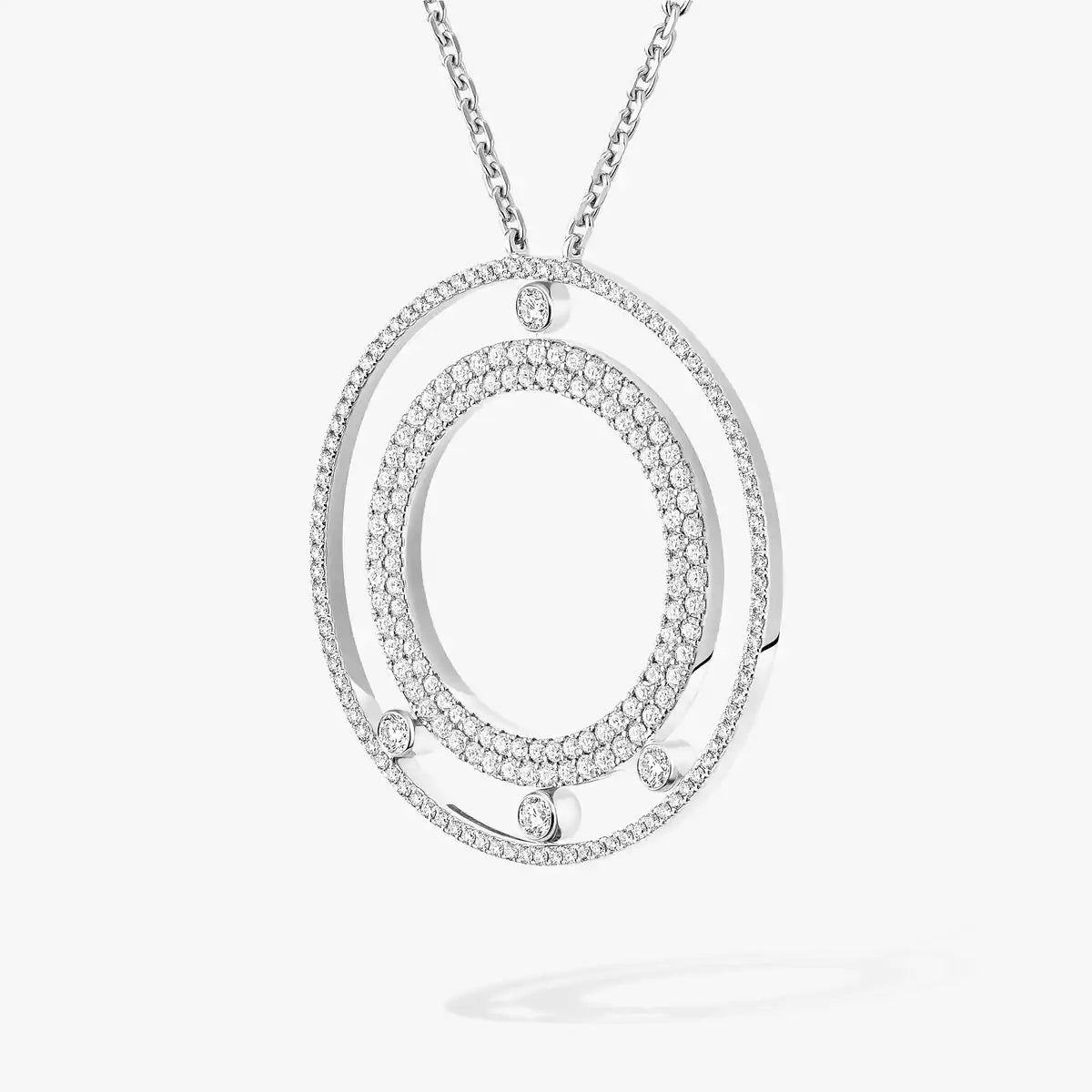 [Super CiCi]Move Romane Long Pave_-Set Diamond Necklace