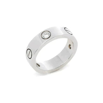 [Super CiCi ]LOVE RING 5.5MM 3 DIAMONDS SILVER